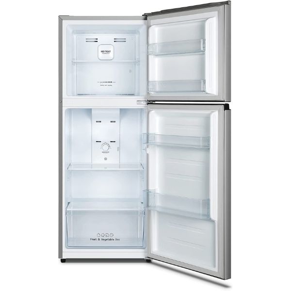 Hisense Refrigerator 264 Liter Top Mount Double Door Silver - RT264N4DGN