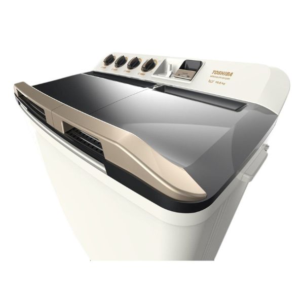Toshiba 8 KG Semi-Automatic Washing Machine, Ultra Spin, Golden Soak Period, Rust Free Body - VH-J90WA