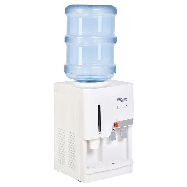 Super General Counter-Top Hot and Cold Water Dispenser, Water-Cooler with Cup-holder, Instant-Hot-Water, 2 Taps - SGL 1831
