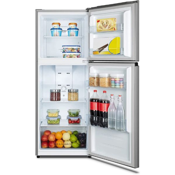 Hisense Refrigerator 264 Liter Top Mount Double Door Silver - RT264N4DGN