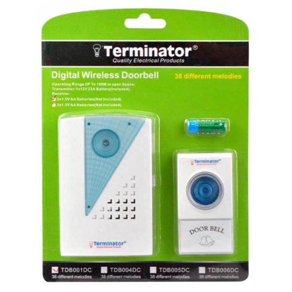 Terminator Wireless Digital Door Bell - TDB001DC