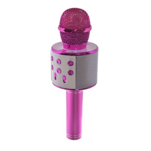 Wireless Karaoke Microphone Pink/White – WS-858-Pink