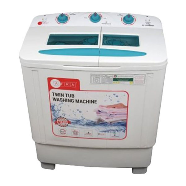 AFRA Washing Machine 7.5 kg Twin Tub WHITE – AF-7552WMWT