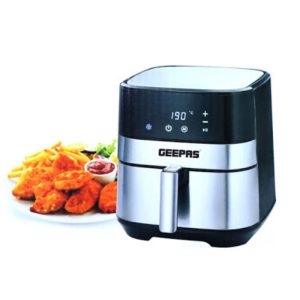 Geepas Air Fryer 1700W -Hot Air Fryers, 5 Litres Electric Air Cooker With Digital Touch Screen & Preheat, 60 Minute Timer, Led Display, Auto Shut Off- GAF37510