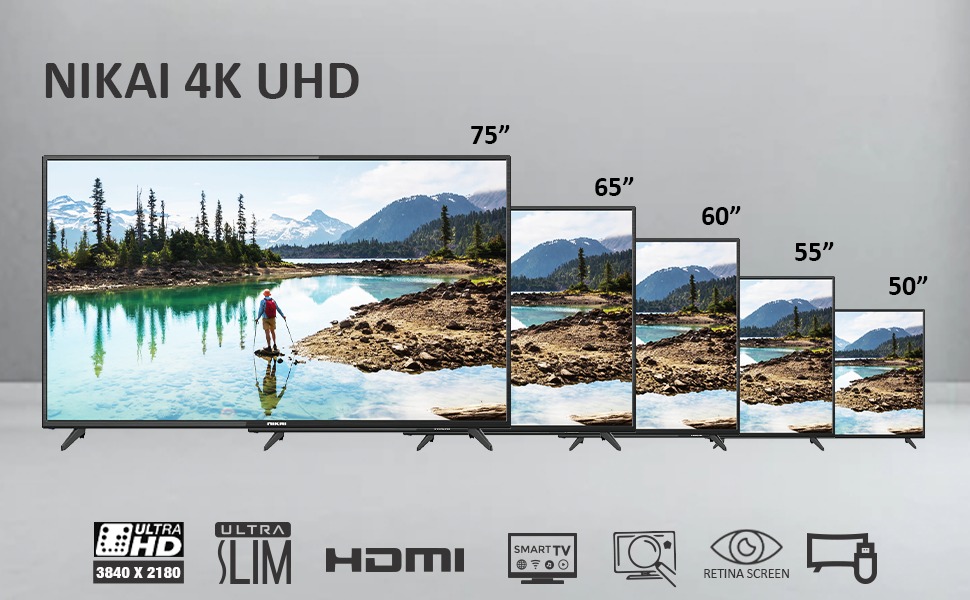 Nikai UHD65SLEDT | 65 Inch 4K UHD Smart LED TV 