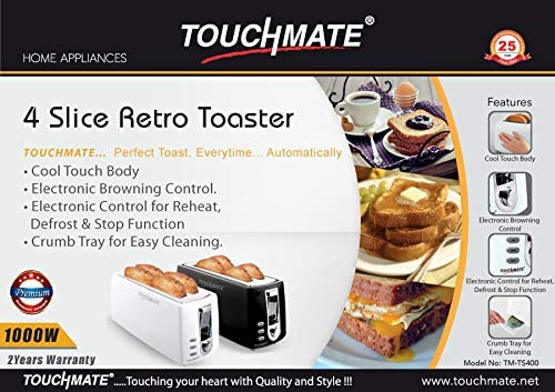 Touchmate TMTS400 | 4 Slice Toaster