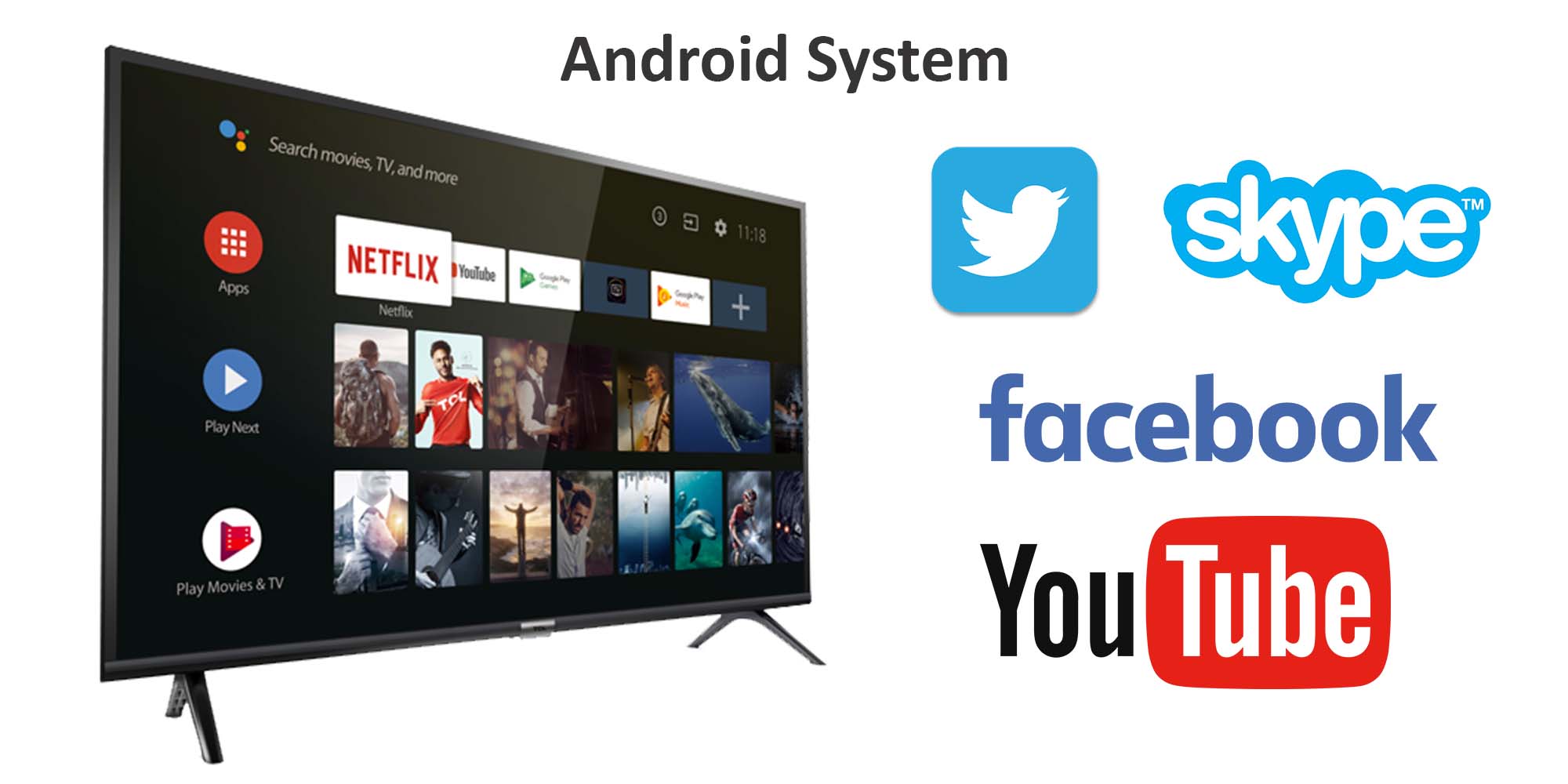 Nikai UHD50SLED2 | 4K UHD Android Smart LED TV