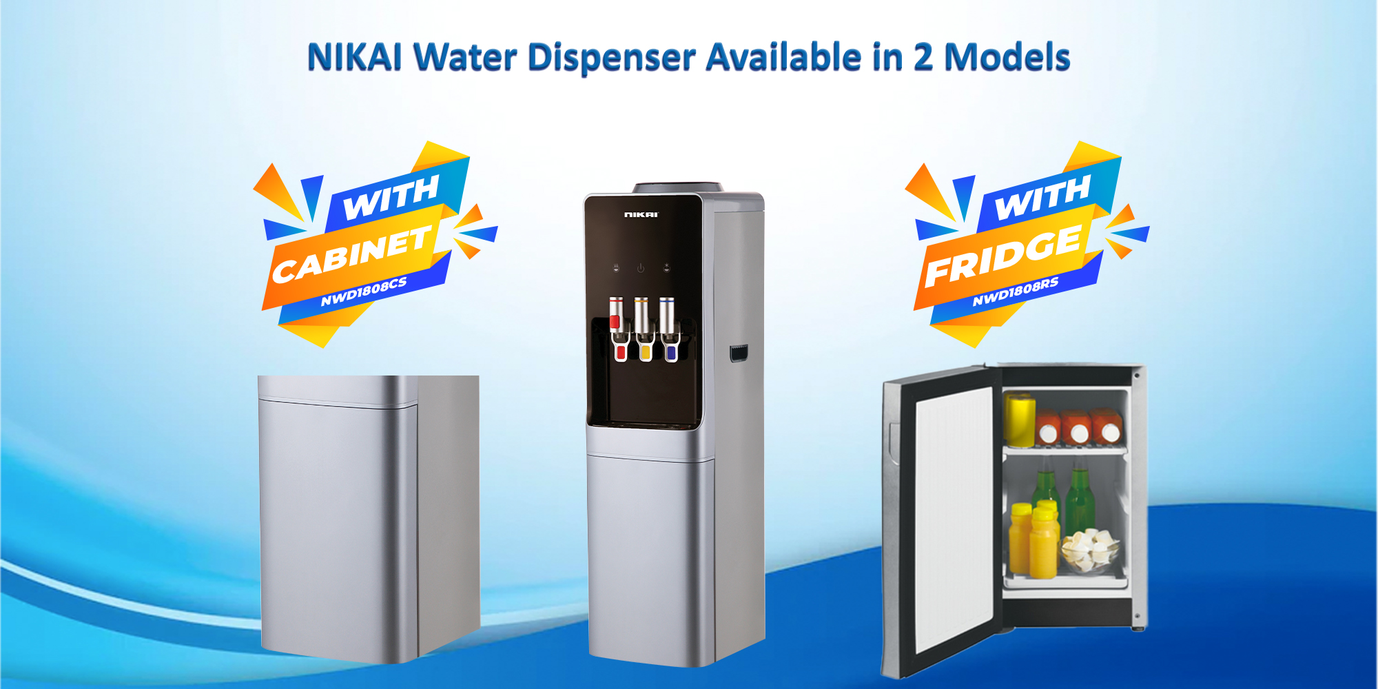 NIKAI NWD1808RS |  3 Tap Water Dispenser 