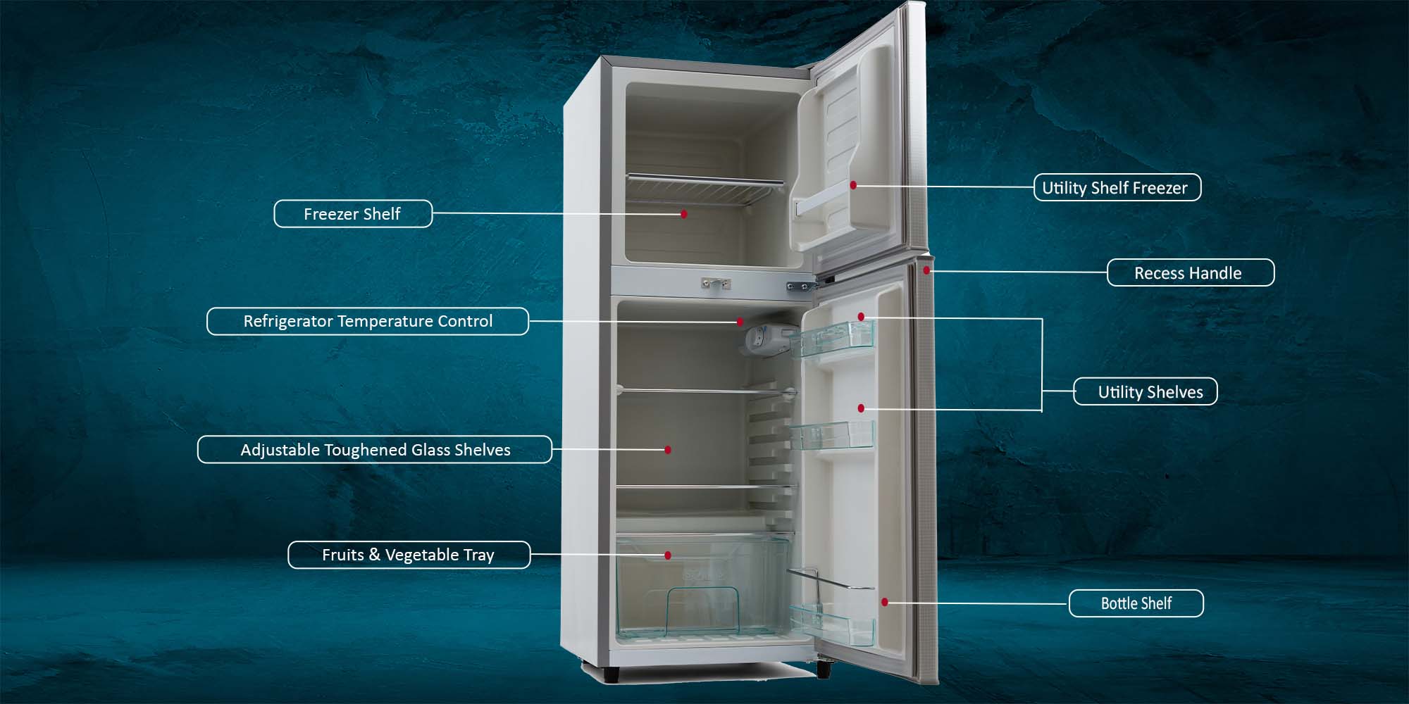 Nikai NRF320DN3M | 320L Double Doors Refrigerator 