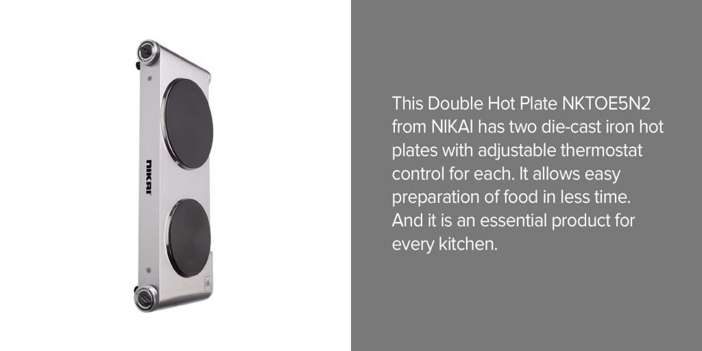 Nikai NKTOE5N Double Hot Plate 2500W PLUGnPOINT