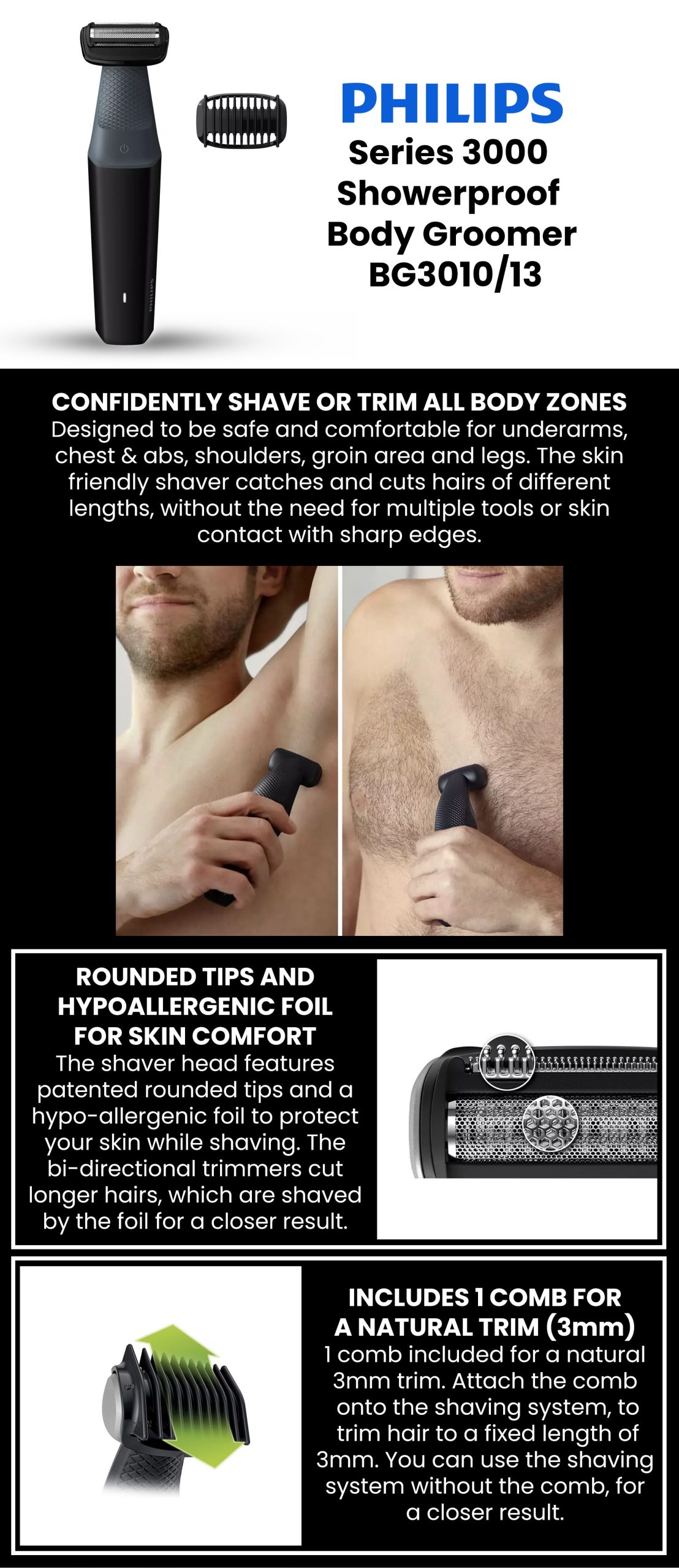 philips bg3010/13 | Philips Showerproof Body Groomer
