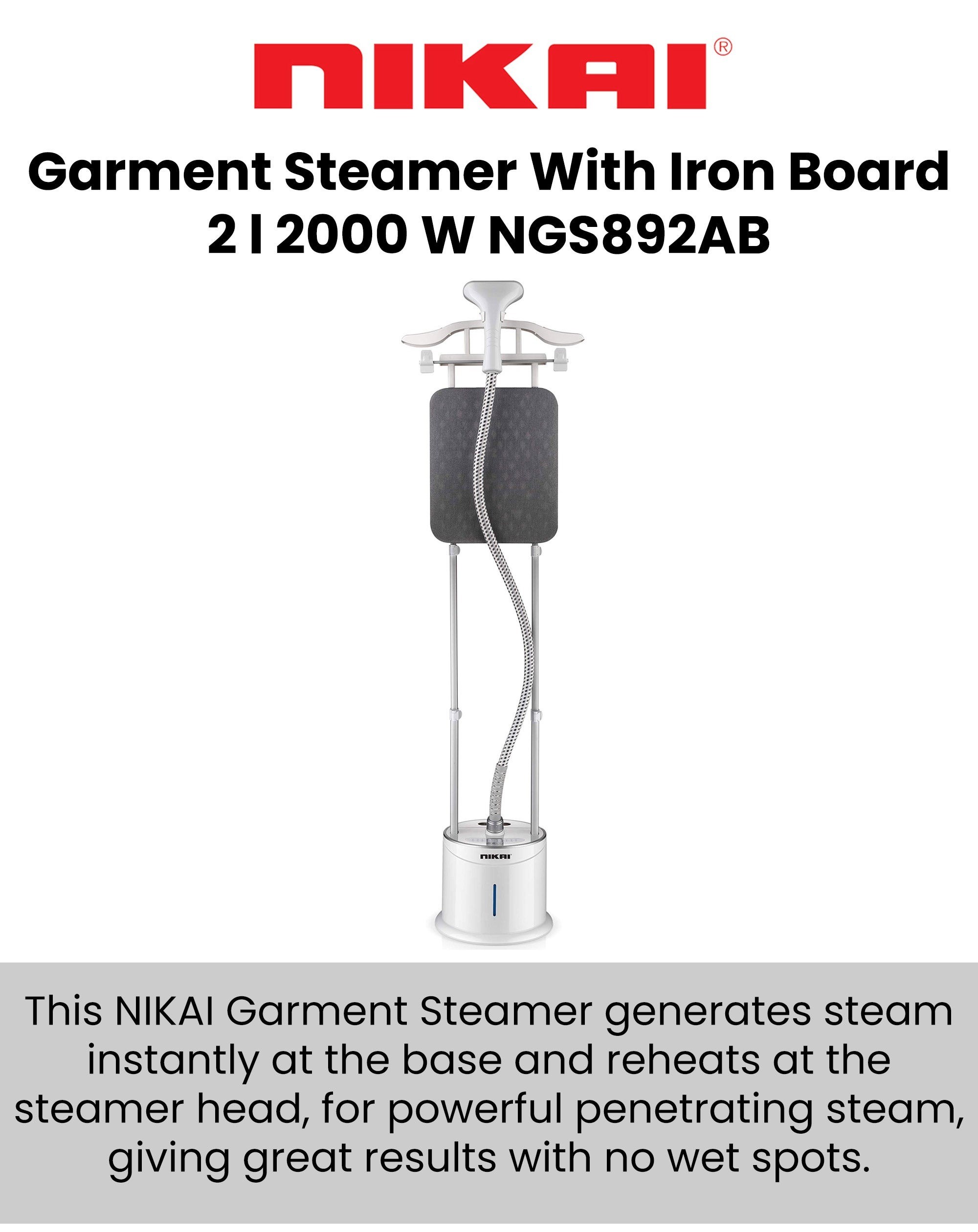 Nikai NGS892AB | Nikai Garment Steamer 