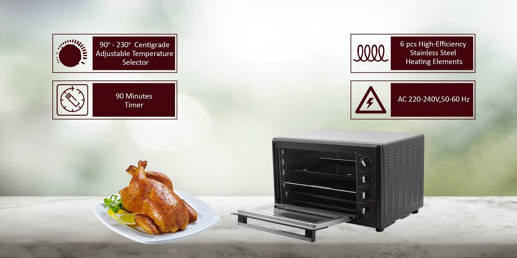 Nikai NT1201RCAX | NIKAI 120 Liters Oven Toaster