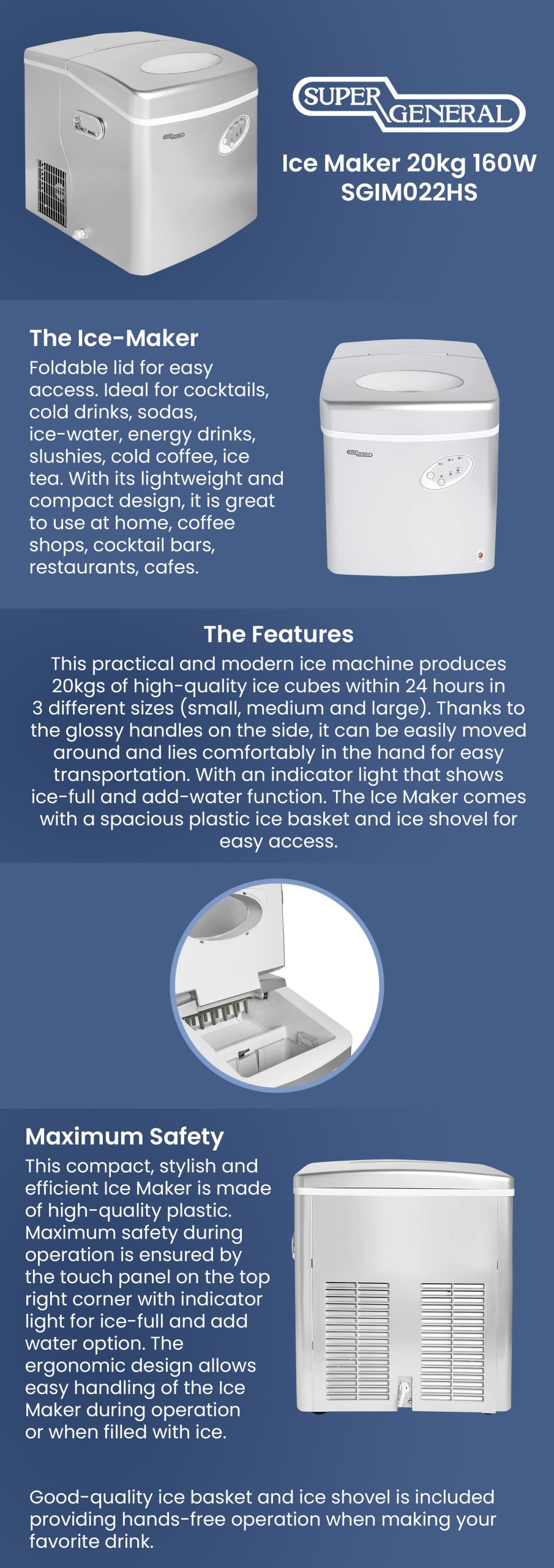 Super General Ice-Maker | ice maker portable
