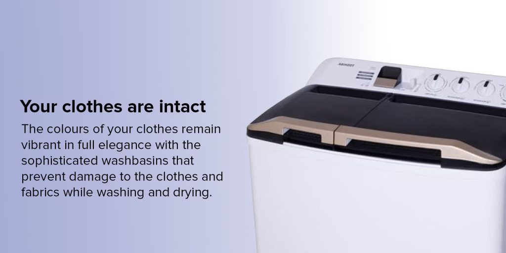 Toshiba 10 KG SemiAutomatic Washing Machine, Ultra Spin, Golden Soak