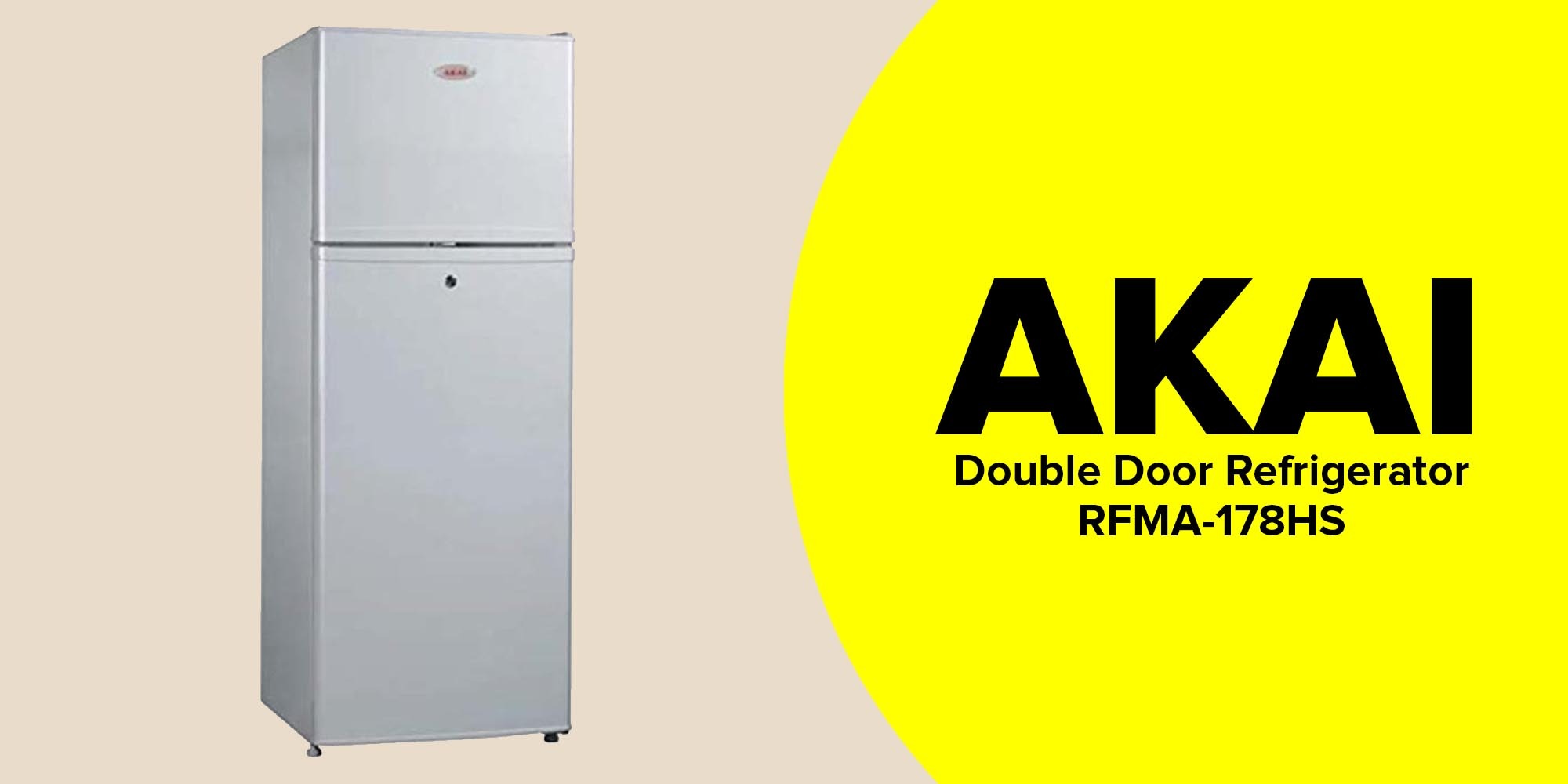 AKAI RFMA-178HS | Double Door Refrigerator 170 Ltr

