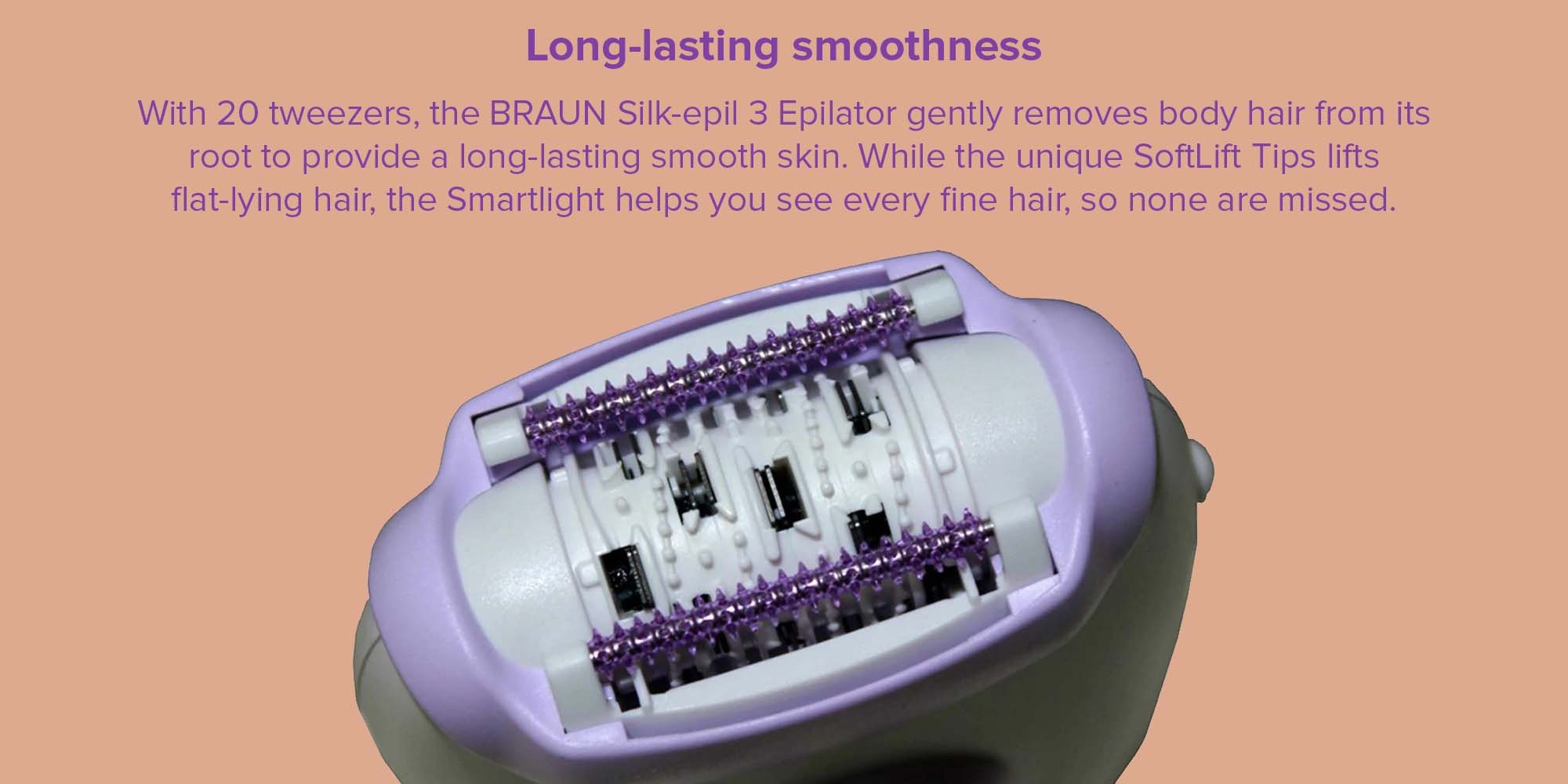 Braun Se 3170 Silk Epilator Soft Perfection With Massaging Rollers Head – SE3170
