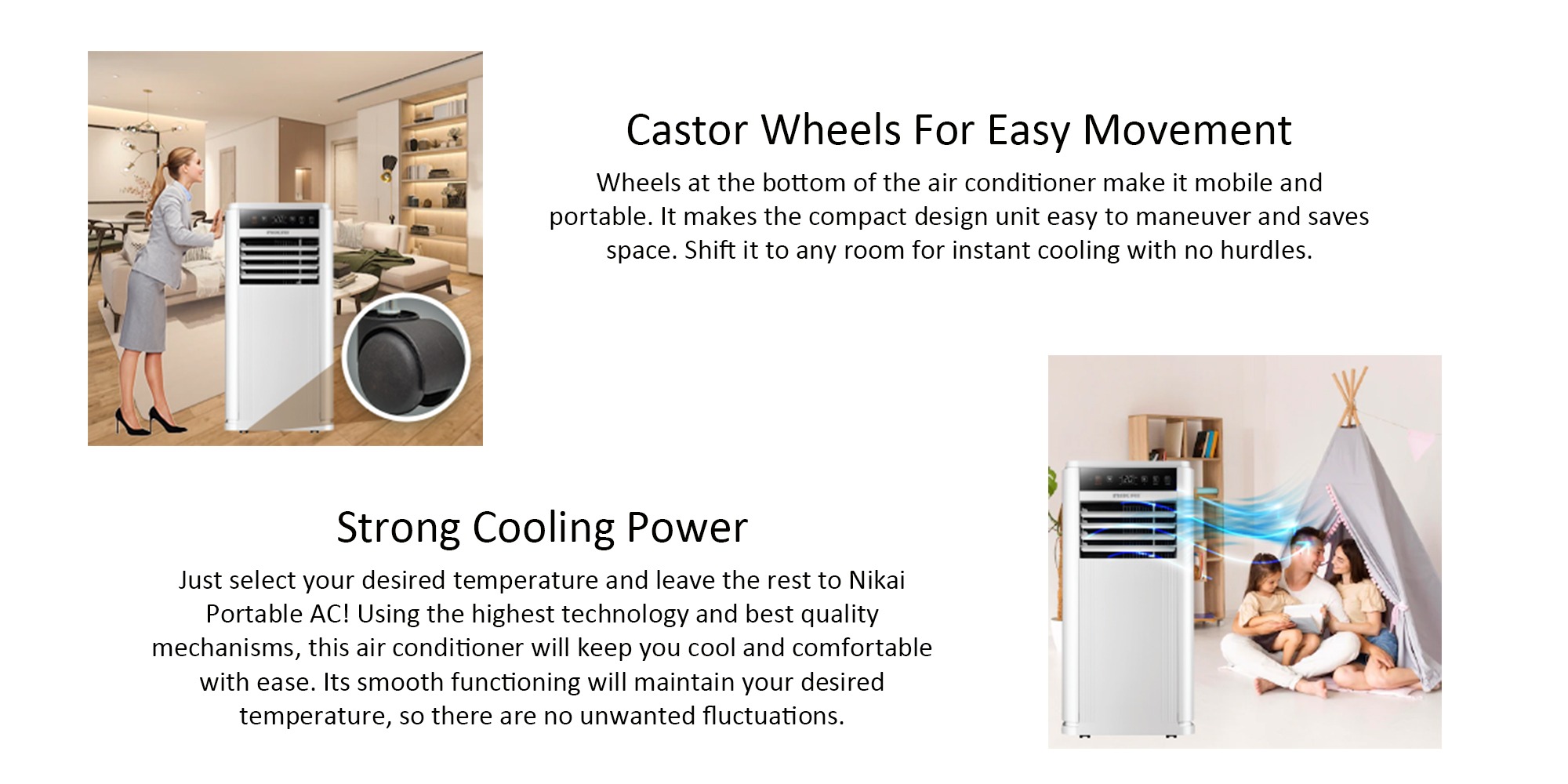 NIKAI NPAC12000C | 1 Ton Portable Air Conditioner 