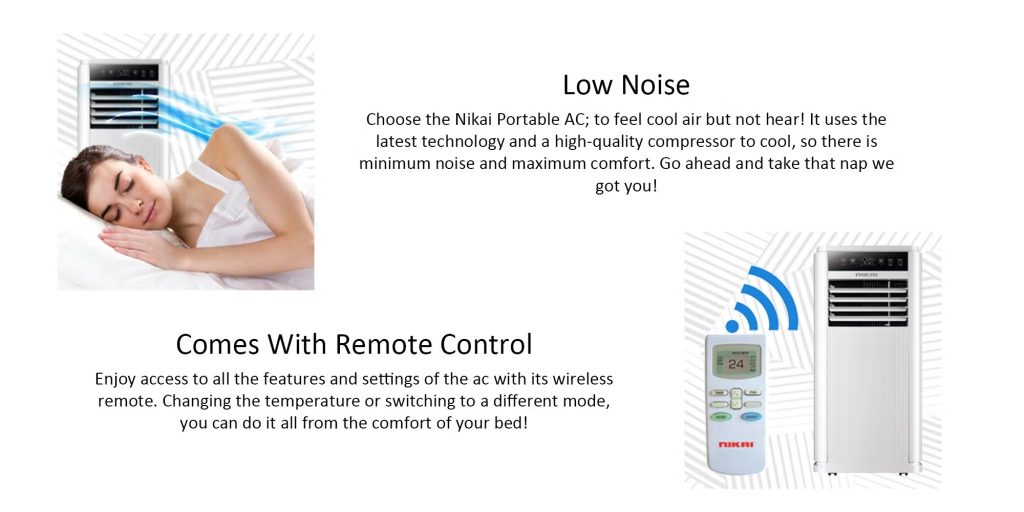 NIKAI NPAC12512A4 1 Ton Portable Air Conditioner PLUGnPOINT