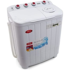 NIKAI 9 Kg Top Load Semi Auto Twin Tub Washing Machine, White - NWM900SPN5