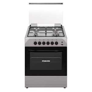 Nikai 60x55 4 Burner Freestanding Cooking Range with FLAME FAILURE DEVICE and Autoignition, Grey - U6062FS