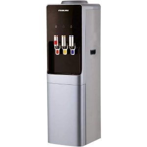 Nikai 3 Tap Water Dispenser with Refrigerator, Silver - NWD1808RS