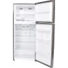 Hoover Refrigerator 490 Liters Gross, Top Mount Double Door Fridge With Freezer, Silver - HTR-H490S