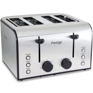 Prestige 4 Slice Toaster Stainless Steel, Grey - PR54904