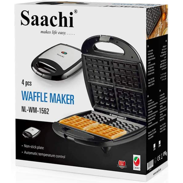 Saachi Waffle Maker With Square Grid Design, Black - NL-WM-1562