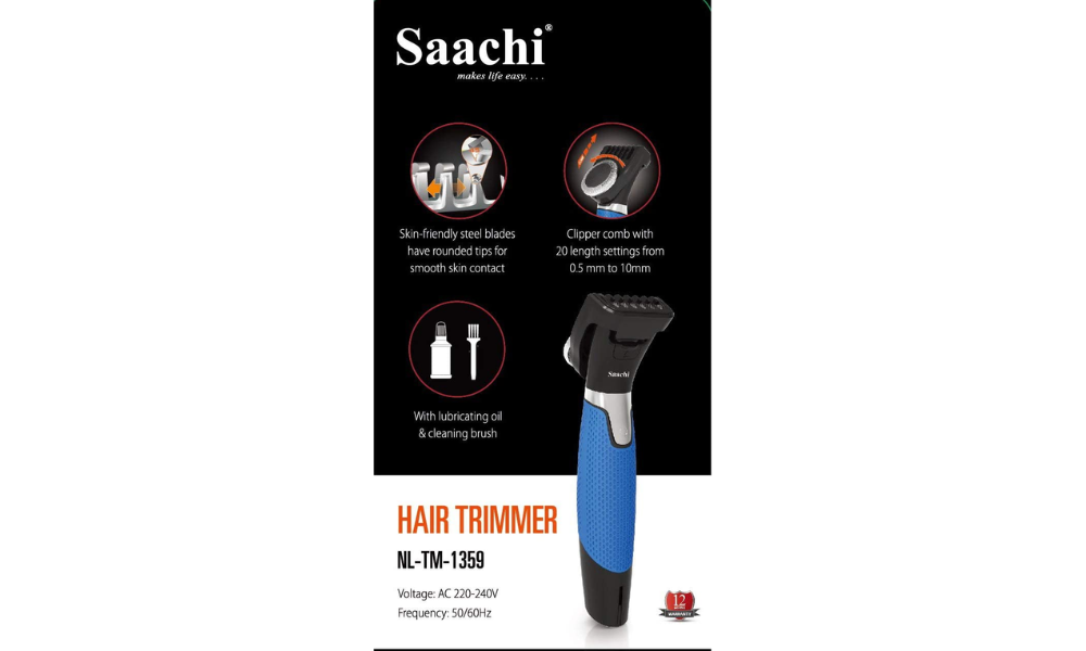 Saachi NL-TM-1359-BL | Waterproof Hair Trimmer 
