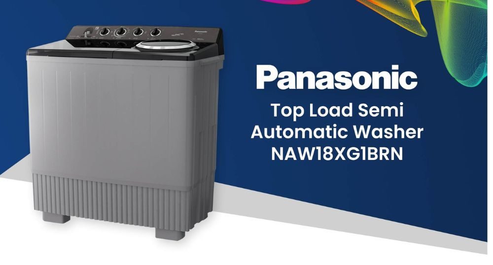 Panasonic 18kg Semi-Automatic Top Load Washing Machine - NAW18XG1BRN