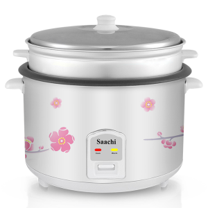 Saachi Rice Cooker With Steam Function, White - NL-RC-5177