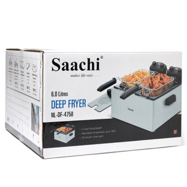 SAACHI Deep Fryer, Silver - NL-DF-4758