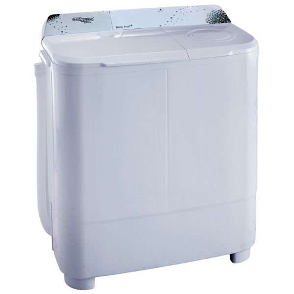 Super General 7 kg Twin-tub Semi-Automatic Washing Machine, White, efficient Top-Load Washer with Low noise gear box, Spin-Dry - SGW 77N