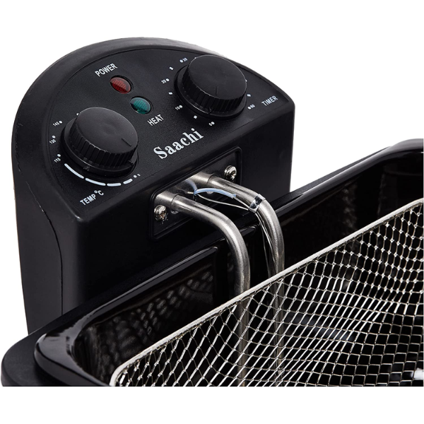 Saachi Deep Fryer With Adjustable Thermostat, Silver/Black - NL-DF-4762