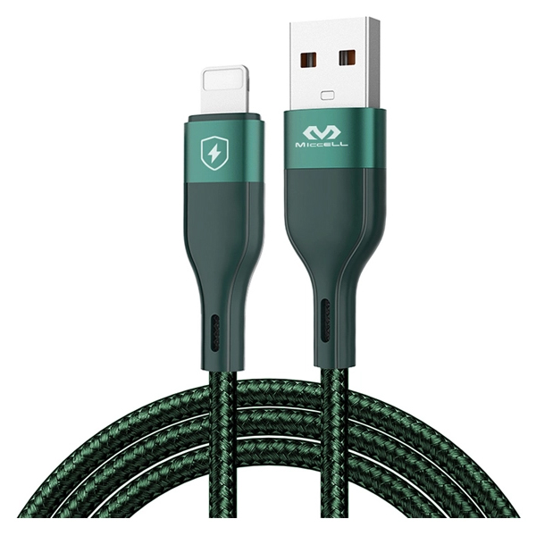 Miccel 2.4A Fast USB to Lightning Charging Cable 1M Green – VQ-D129-UL