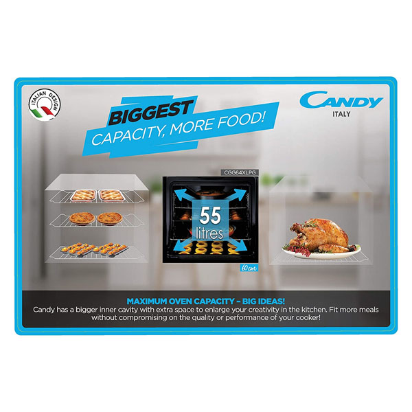 Candy Cooking Range 60cm – 4 Gas burner- CGG64XLPG