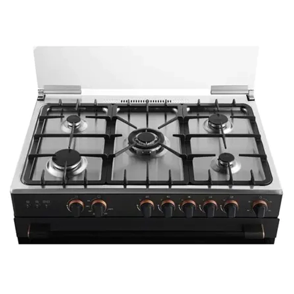 Toshiba 90×60, 5 Burner Gas Cooking Range with FFD, Cast Iron Pan support – TBA-36LMG5G089KS
