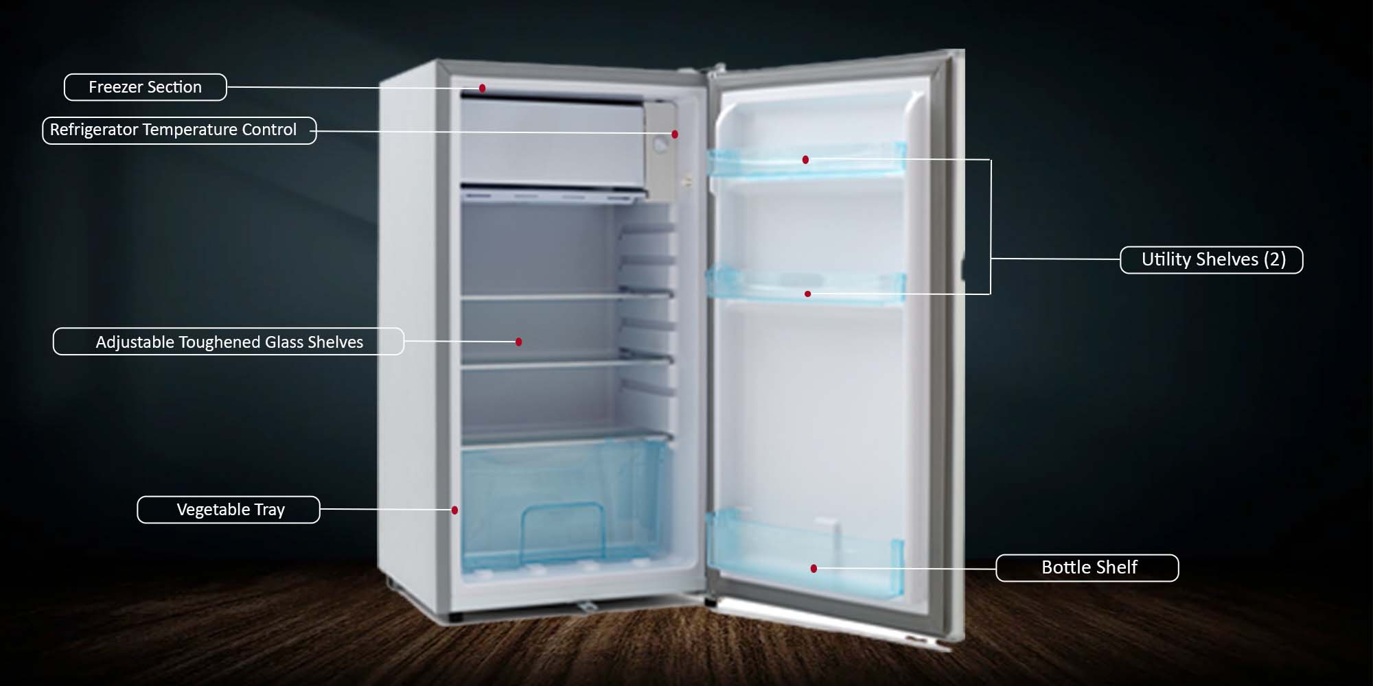 NIKAI NRF125SS1 | Single Door Refrigerator 