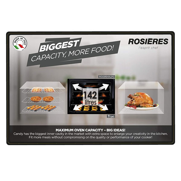 Candy Cooking Range 90cm – 5 Gas burner – RGG95XLPG