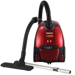 Nikai 1400W Canister Vacuum Cleaner, Red - NVC2302