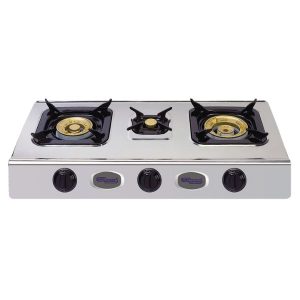 Super General Table Top Cooker With 3 Gas Burner, Silver – SGB03SSFD
