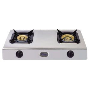 Super General Table Top Cooker With 2 Gas Burner, Silver – SGB02SSFD