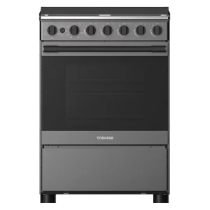 Toshiba 60X60, 4 Burner Gas Cooking Range Stailess Steel, Top and Front + Grey Silver Side – TBA-24BMG4G089KS