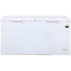 Midea Double Door Chest Freezer Adjustable Thermostat, White - HD670C