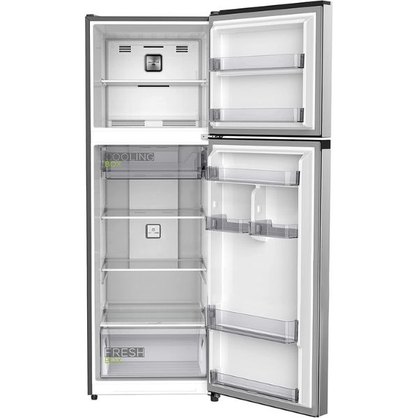 Midea 356Ltr Top Mount Refrigerator Double Door, Silver - MDRT489MTE46