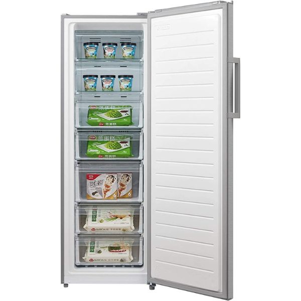 Midea Upright Freezer Convertible Freezer To Fridge, Stainless Steel - HS312FWES