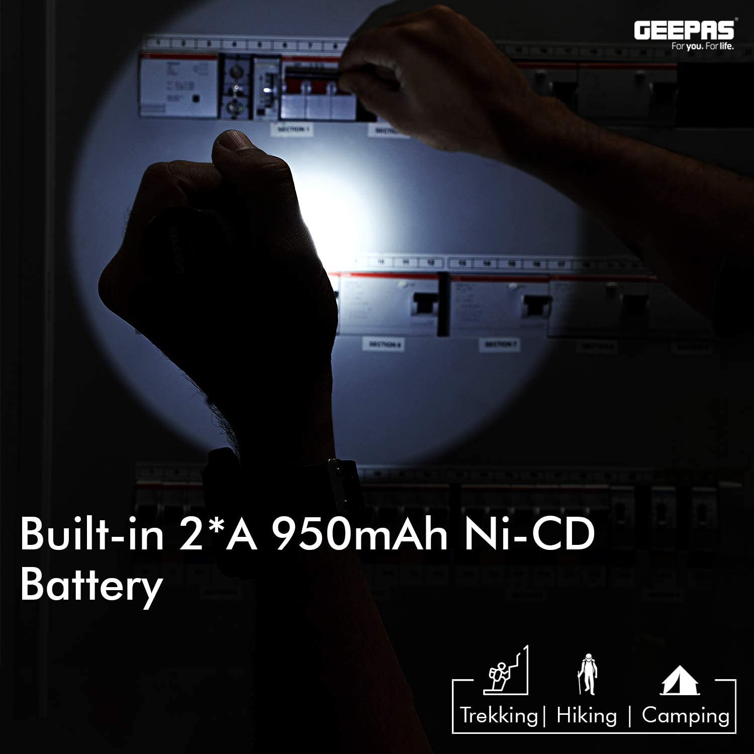 Geepas GFL4659 | Rechargeable LED Flashlight