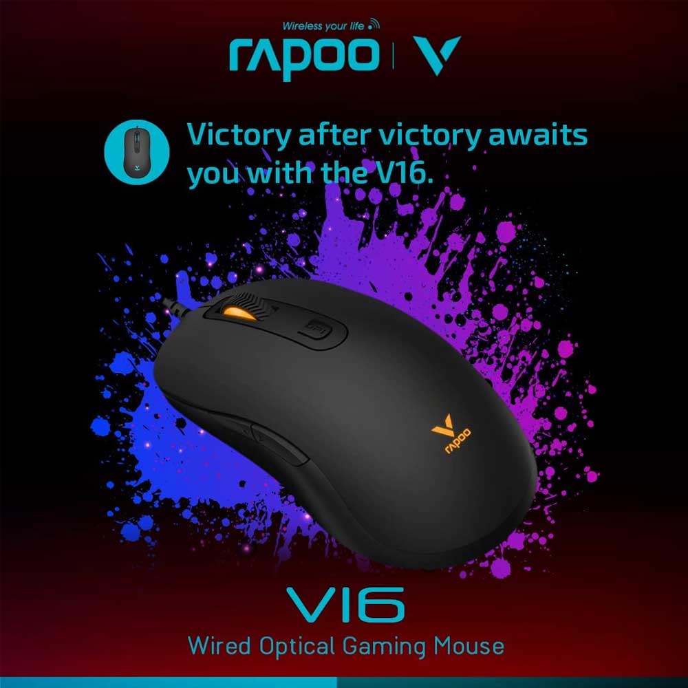 Rapoo V16 VPRO Gaming Optical Mouse - 17227