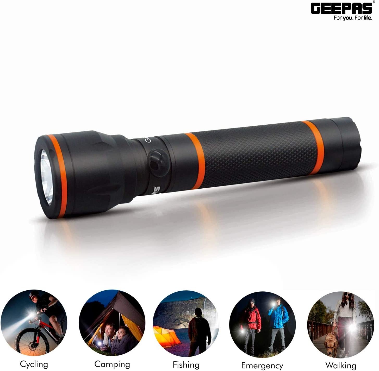 Geepas GFL4659 | Rechargeable LED Flashlight